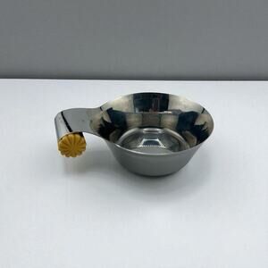 Vintage Chase Brass Art Deco Bakelite Chrome Serving Bow by Von Nessen 4 Inch